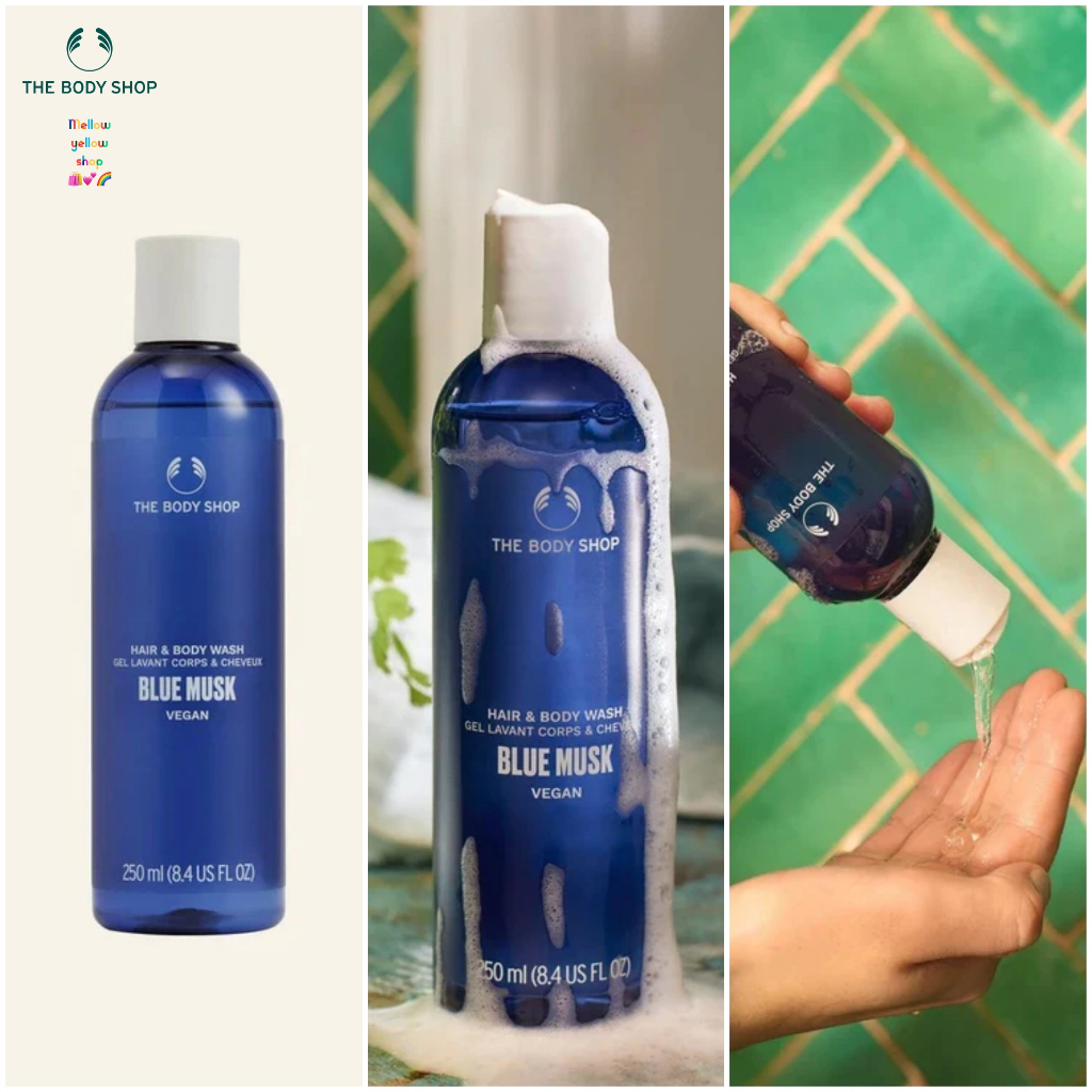 เดอะ บอดี้ ช็อป บลู มัสค์ แฮร์ แอนด์ บอดี้ วอช 250 มล.THE BODY SHOP