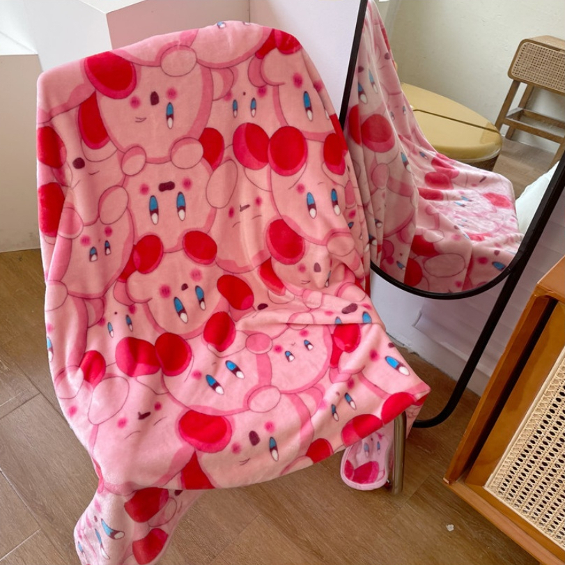 พร้อมส่ง-ins-kirby-blanket-ผ้าห่มเคอร์บี้-ผ้าห่ม-ผ้าห่มนิ่มๆ-ผ้าห่มผืนใหญ่