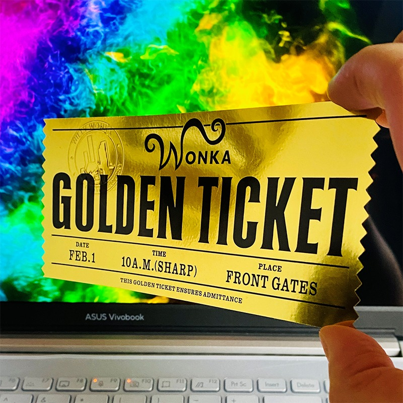 ตั๋วคูปองผู้โชคดีเยี่ยมชมโรงงานช็อคโกแล็ต-willy-wonka-willy-wonka-golden-ticket-1-1-คูปองโรงงานช็อคโกแลต