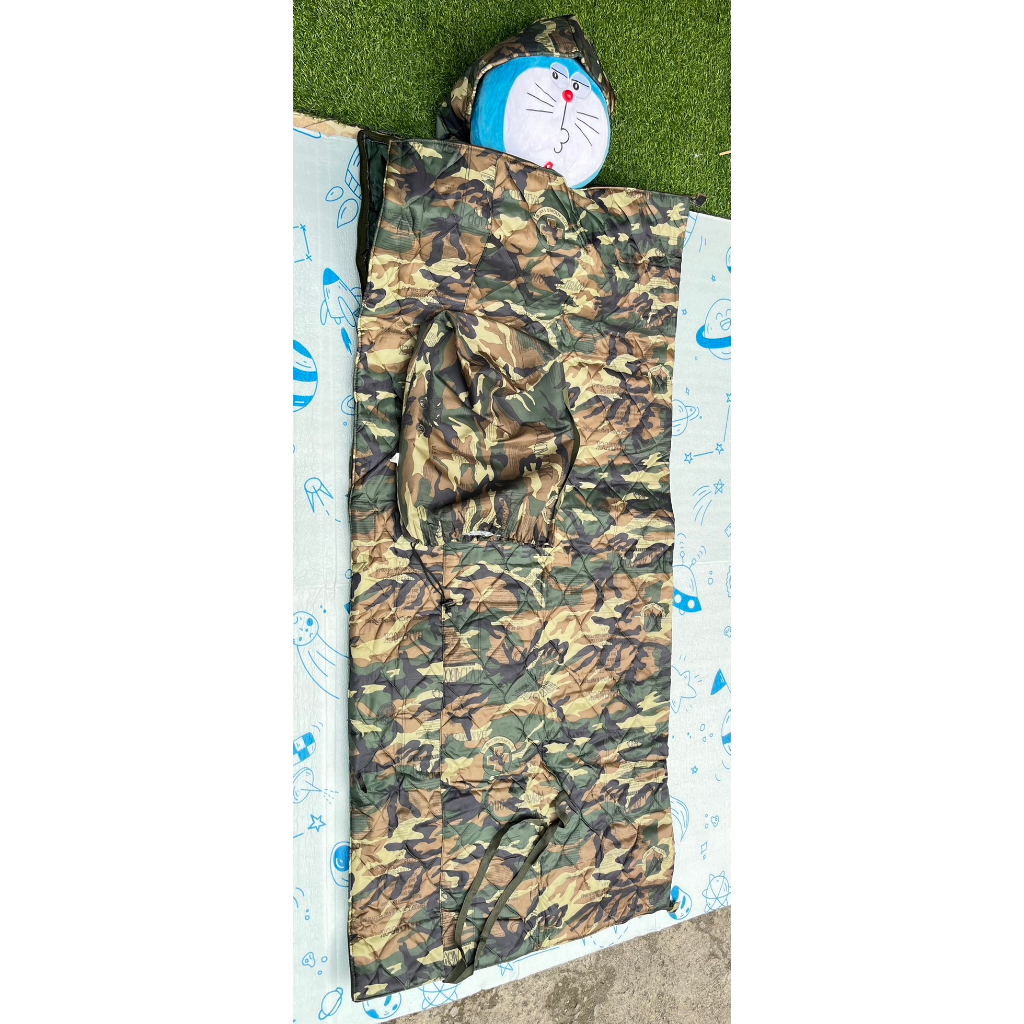 ถุงนอน-สำหรับแคมป์ปิ้ง-80-175cm-แบบหนา-ลายทหาร