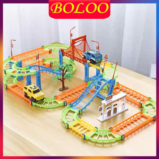 รถราง ของเล่นรถยนต์ที่บนวงโคจร Multi -layer ประกอบ Toy Double -layer Track