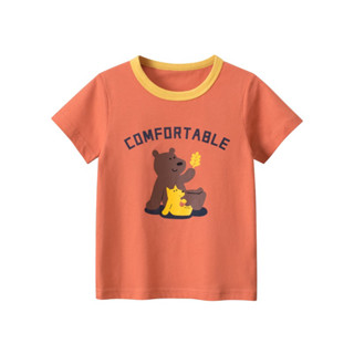 27home เสื้อยืดเด็ก HT9645 COMFORTABLE แม่หมี ลูกหมี