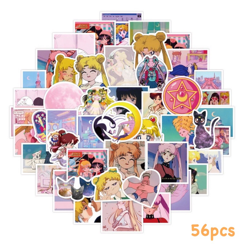 สติ๊กเกอร์-sailor-moon-456-เซเลอร์มูน-56ชิ้น-อัศวินเซเลอร์มูล-อนิเมะ-เซล่ามูน-เซเลอร์มูล-ญี่ปุ่น-เซเลอมูน-การ์ตูน-moon