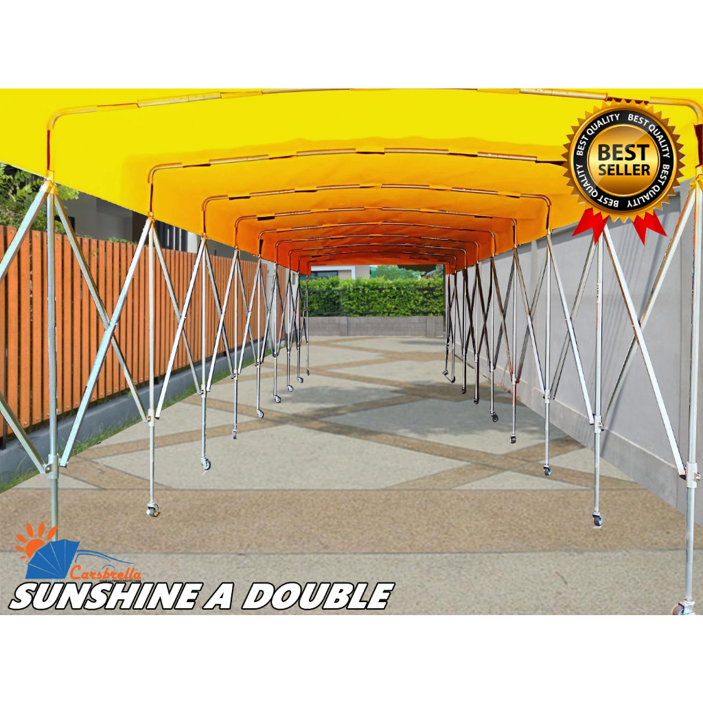 โรงจอดรถยนต์-carsbrella-รุ่น-double-sunshine-a-215-235cm-สำหรับจอดรถยนต์ขนาดเล็ก-ใหญ่