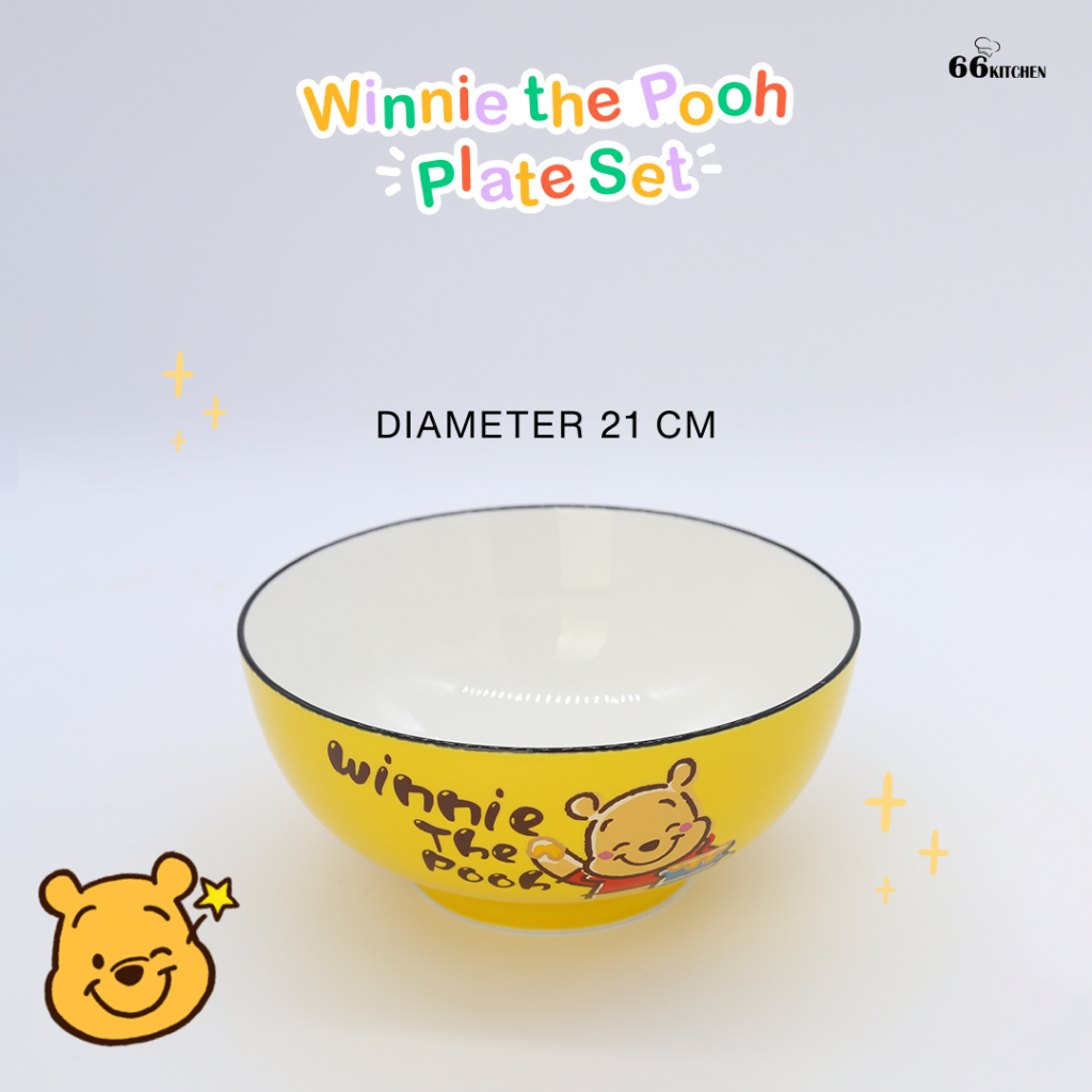 winnie-the-pooh-ชุดจานชามกระเบื้อง