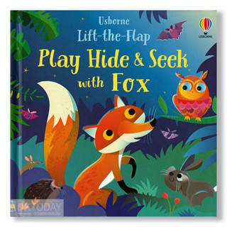 DKTODAY หนังสือ USBORNE LIFT-THE-FLAP PLAY HIDE & SEEK WITH FOX (AGE 2+)