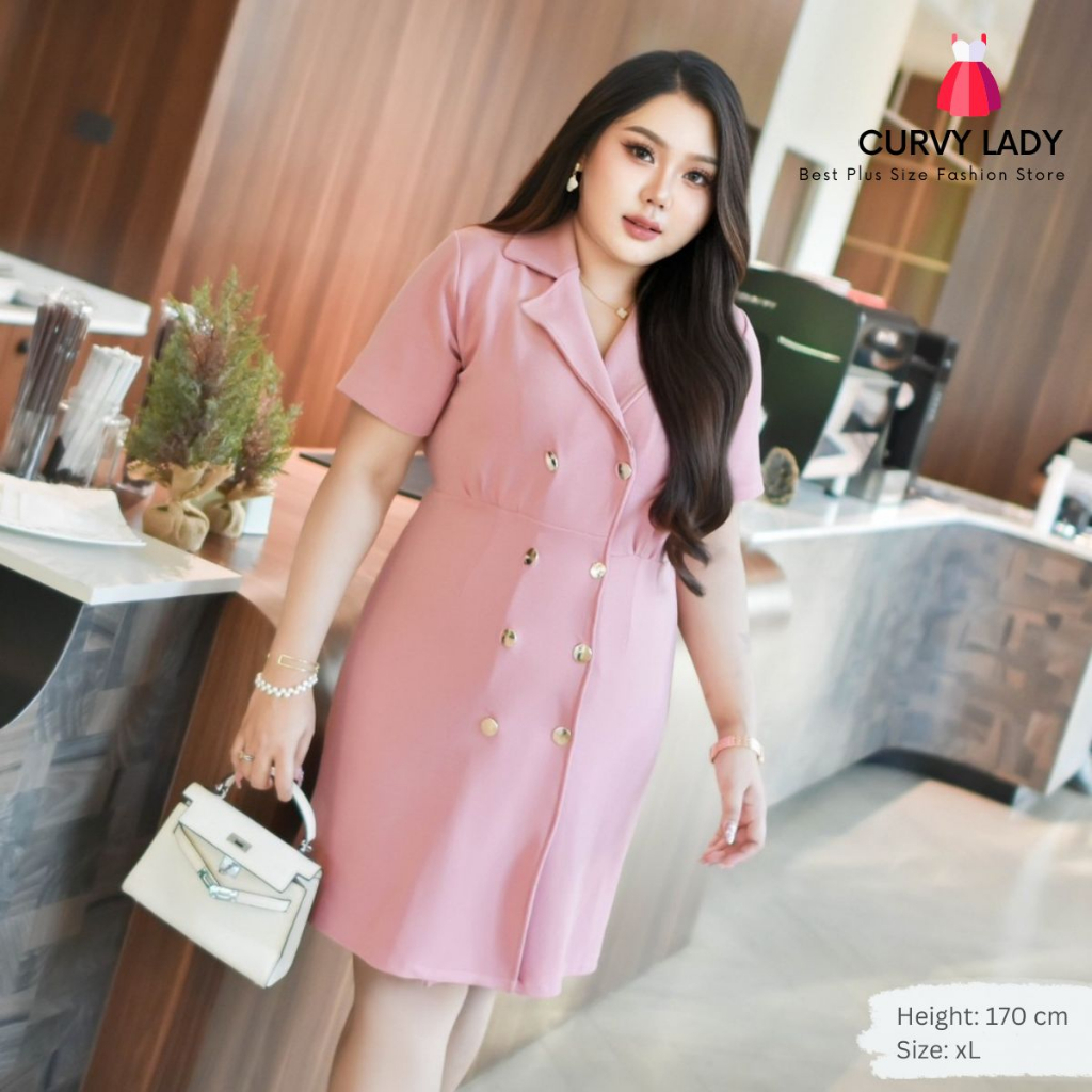 Plus size pink blazer dress store