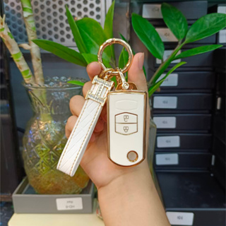 เคสกุญแจรถยนต์ mazda 2 CX5 CX7 2ปุ่ม แบบกุญแจพับ งานเคสTPU