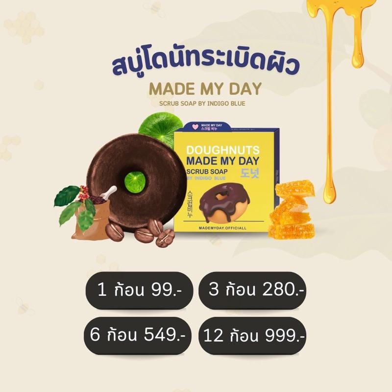 สบู่โดนัทระเบิดผิว-99-ผลัดเซลล์ผิวใส-สครับผิว-สบู่สครับ