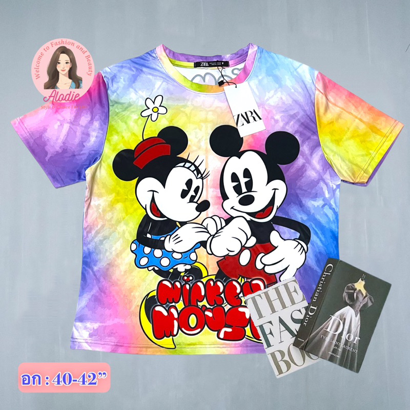 new-พร้อมส่ง-เสื้อยืดคอกลมแขนสั้นแบบสวม-ผ้าไมโครพิมพ์ลาย-งานป้ายzara-ไฮเอน