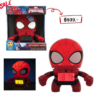 นาฬิกาปลุก มีไฟ มีเสียงของแท้ BulbBotz™ Night Light Alarm Clock (5.5 inch) ลาย Spiderman