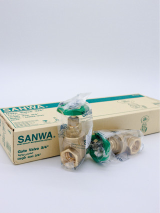 ประตูน้ำทองเหลือง Gate valve ซันวา SANWA ผลิตจากทองเหลืองคุณภาพสูง แข็งแรงทนทาน ไม่เป็นสนิม