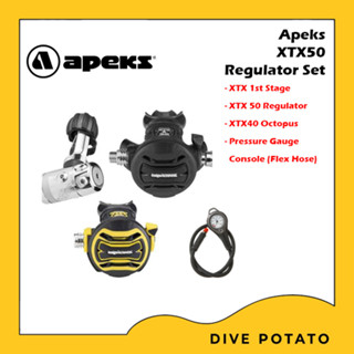 Apeks XTX50 Regulator Set (1st + 2nd + Octopus and SPG Flex Hose)