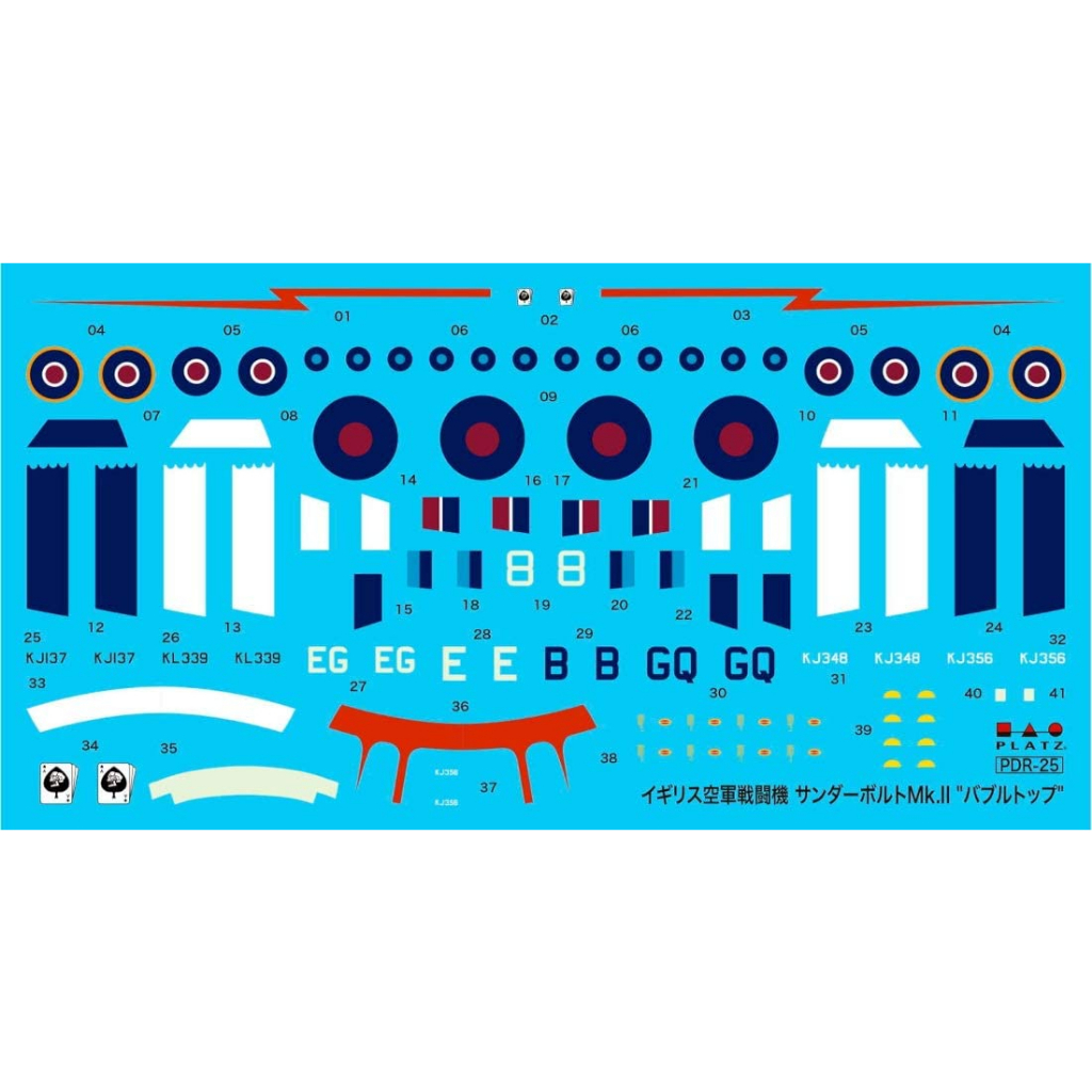 โมเดลประกอบ-platz-hobby-1-144-pdr-25-ww-ii-raf-thunderbolt-mk-ii-bubbletop-set-of-2