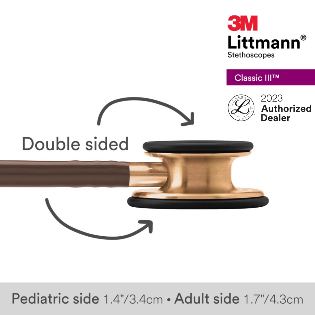 3m-littmann-classic-iii-27-inch-5809-chocolate-tube-copper-finish-chestpiece-stainless-stem-amp-eartubes