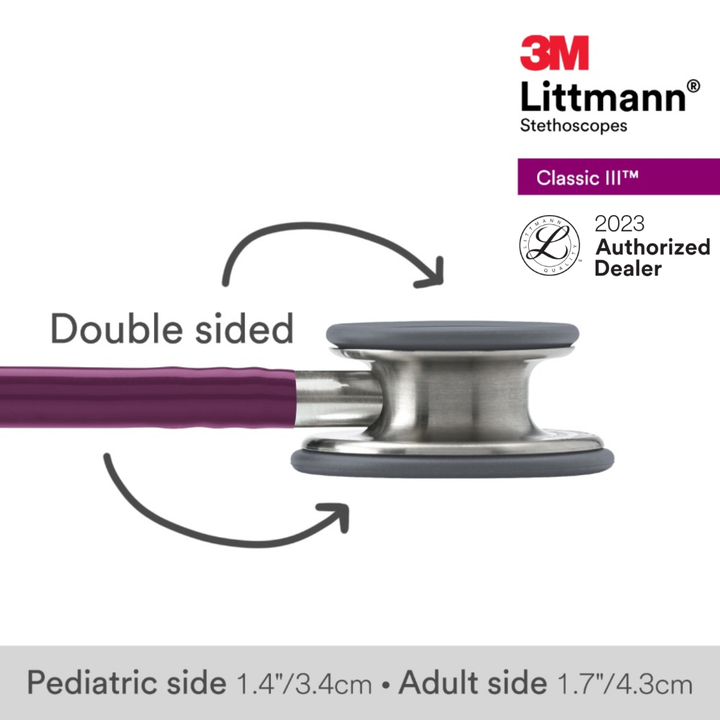 3m-littmann-classic-iii-27-inch-5831-plum-tube-standard-finish-chestpiece-stainless-stem-amp-eartubes