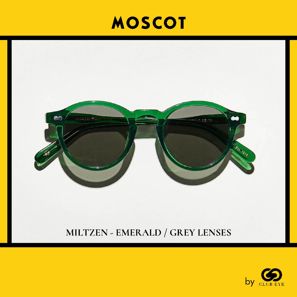 moscot-แว่นกันแดด-มอสคอต-รุ่น-miltzen-สีกรอบ-emerald-สีเลนส์-grey-ไซซ์-46-ของแท้-มีประกัน