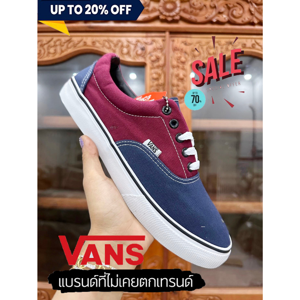 รองเท้าแฟชั่น-vans-slip-on-5-รู-สีกรม-ดำ-รองเท้าแวนส์-รองเท้าลำลอง-รับประกันสินค้า