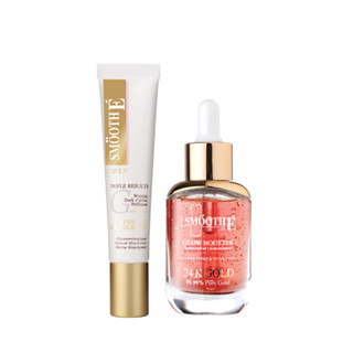 โปรโมชั่น : Smooth E The Best of Ageless Set - บำรุง ยกกระชับ ผิวหน้า ดวงตา สมูทอี เซรั่มสูตรเข้มข้น 24k Glow Serum 30ml. ผิวสว่างใส บำรุงผิว  เซรั่มบำรุงผิวรอบดวงตา Gold Perfect Eye 15ml. ลดเลือนริ้วรอย ความหมองคล้ำ
