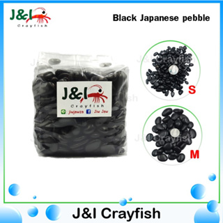 หินดำญี่ปุ่น  Black Japanese pebble (สีดำโดยธรรมชาติ) ขนาดบรรจุ 1 Kg. S0013
