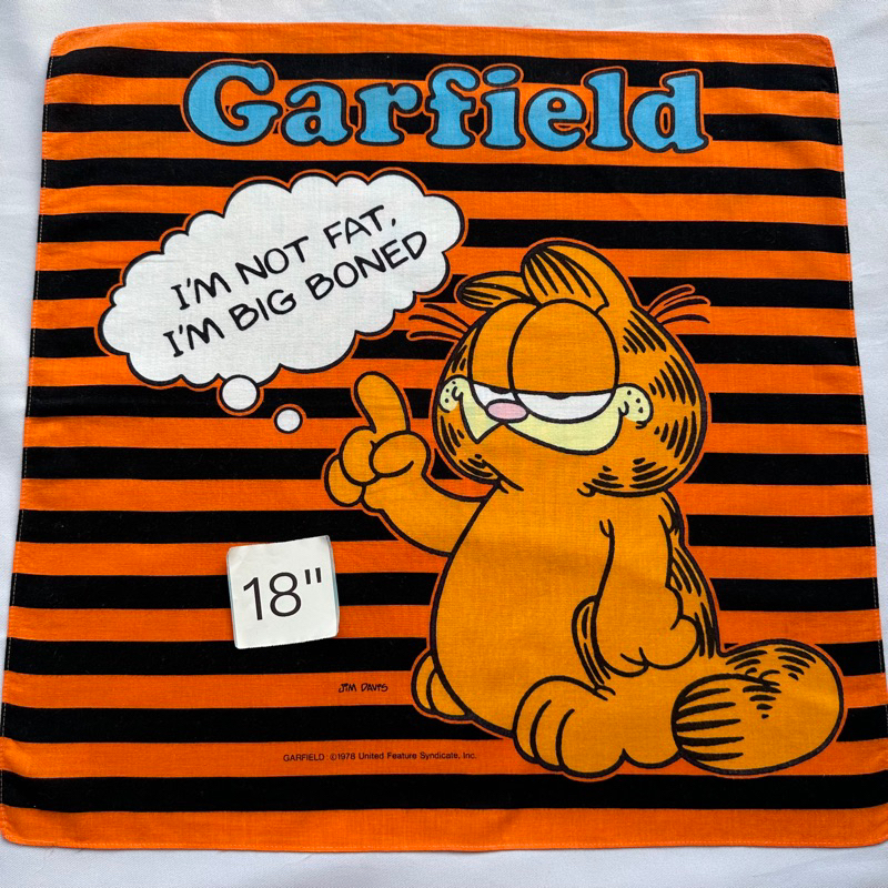 garfield-ผ้าเช็ดหน้า-แมวการ์ฟิล-แมวส้ม