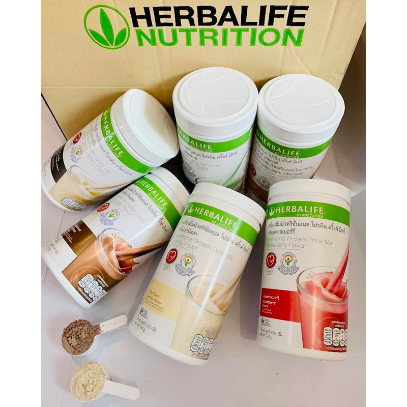 ภาพหน้าปกสินค้าเฮอร์บาไลฟ์พร้อมส่ง Herbalife Protein เชค ทดแทนมื้ออาหาร โปรตีนพืช *กรีดโค้ด6รสชาติ 550g จากร้าน healthyclub4289 บน Shopee