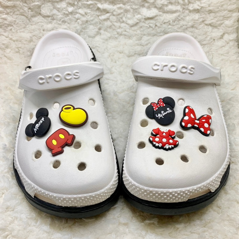 jbct-ตัวติดรองเท้ามีรู-เซต-มิกกี้-เมาส์-มินนี่เมาส์-shoe-charm-mickey-amp-minnie-น่ารักสุดๆ