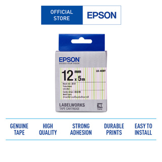 Epson LK-4EBY - 12MM BLACK ON CANDY STRIP (เทปพิมพ์อักษร)