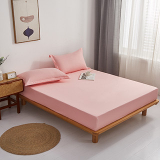 ผ้าปูที่นอน สีล้วน Fitted sheet 3.5 / 5 / 6ฟุต รัดมุมรอบเตียง 360องศา Soft เนื้อผ้านิ่ม