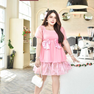 🎈Plussize เดรสคนอ้วน🎈 🍎 Free size อก (bust) 40-48 ยาว(length) 36”