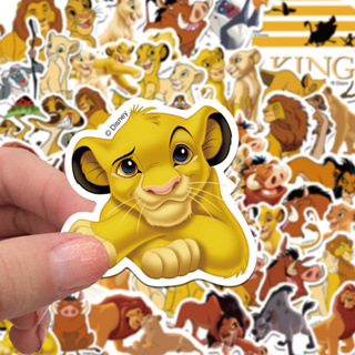 พร้อมส่ง New Disney Cartoon The Lion King เดอะ ไลอ้อนคิง 獅子王 ซิมบ้า sticker สติกเกอร์กันน้ำรูปแบบที่แตกต่างกัน 50ชิ้น