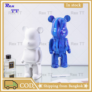 RexTT 26cm 27cm Bow tie bear with piggy bank bear Fluid painting acrylic paint violent bear