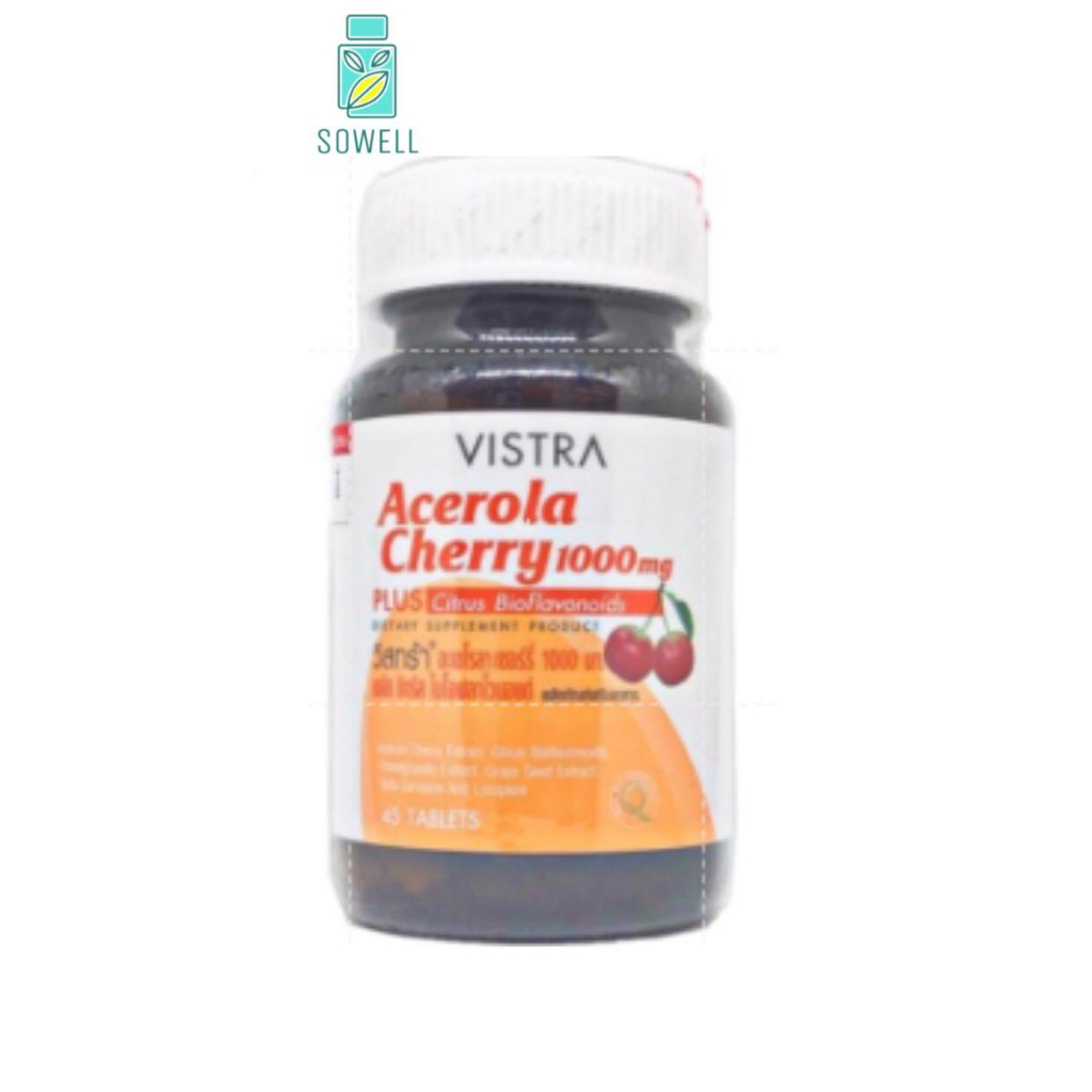 vistra-acerola-cherry-1000mg-อะเซโรล่า-เชอรี่-1000มก-45เม็ด