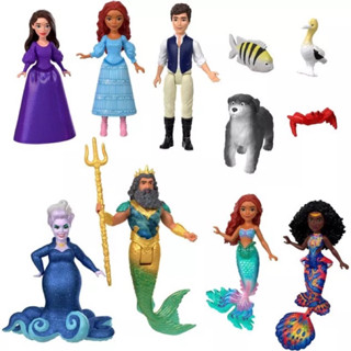 (ของแท้100%) Disney The Little Mermaid Land &amp; Sea Ariel Ultimate Story Set with 7 Small Dolls and 4 Figures