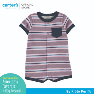 CARTERS SUR PURPLE-BLUE STRIPE คาร์เตอร์ชุดหมีขาสั้นเด็กผู้ชาย ลายทาง L10