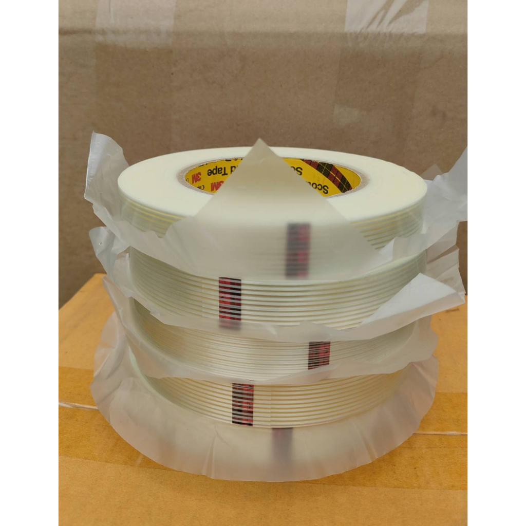Filament Tape 3M เทปใยสับปะรด เทปใยแก้ว ยาว55เมตร แบบแพ็ค5ม้วน Shopee