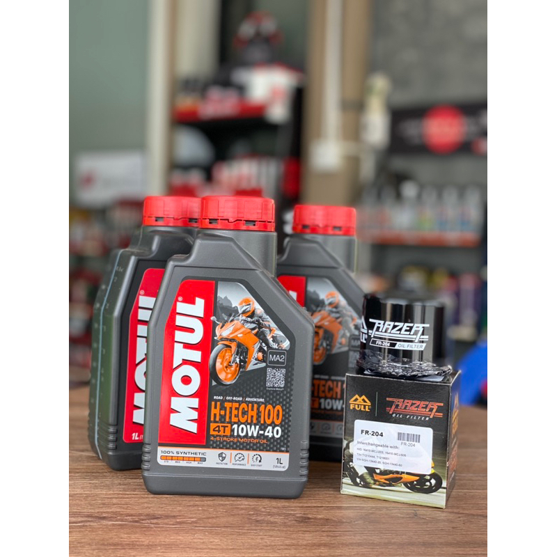 ชุดถ่ายน้ำมันเครื่อง-motul-htech100-กรอง-204-สำหรับรถ-cb500-cbr500-cb650f