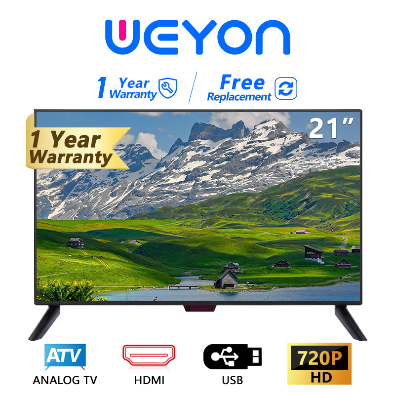 ภาพหน้าปกสินค้าจัดส่งฟรี WEYON ทีวี 21 นิ้ว HD Ready LED TV (รุ่น W-21ทีวีจอแบน) 21'' โทรทัศน์