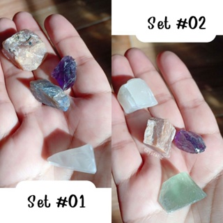 เซทหินดิบ #Set01/ #Set02 หินดิบ หินธรรมชาติ หินมงคล หินสะสม ตกแต่ง หินสี