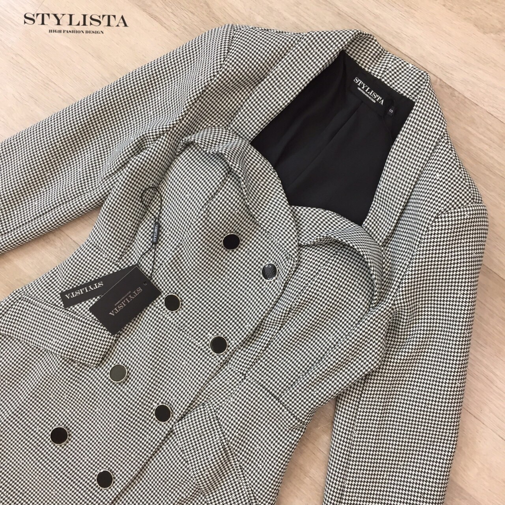 stylista-เดรสสูทเเขนยาว-กระดุมด้านหน้า-เช็คสต๊อกก่อนกดสั่ง