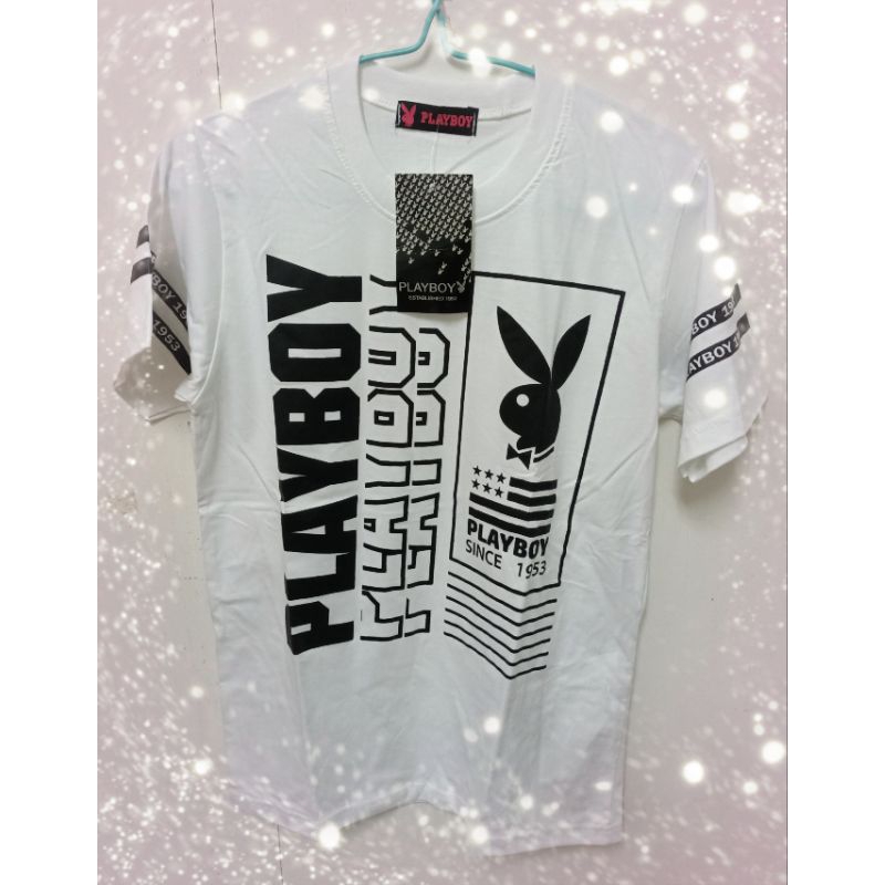 เสื้อยืดสกรีน CC Double O และ เสื้อยืดสีขาว playboy | Shopee Thailand