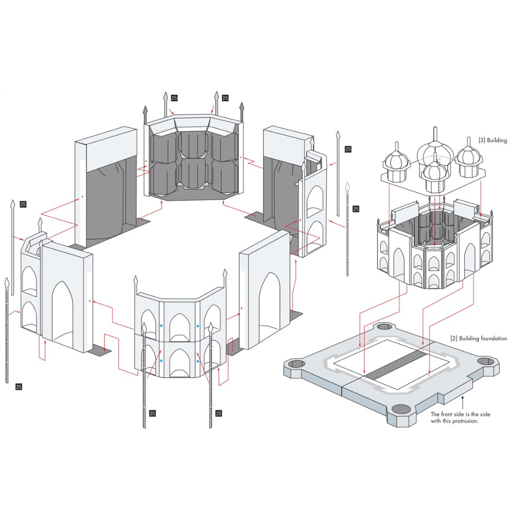 โมเดลกระดาษ-3d-ทัชมาฮาล-ประเทศ-อินเดีย-กระดาษโฟโต้เนื้อด้าน-กันละอองน้ำ-ขนาด-a4-220g