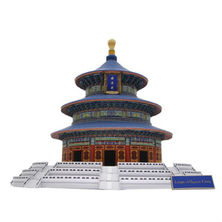 โมเดลกระดาษ 3D : หอสักการะฟ้าเทียนถัน ประเทศ จีน  กระดาษโฟโต้เนื้อด้าน  กันละอองน้ำ ขนาด A4 220g.