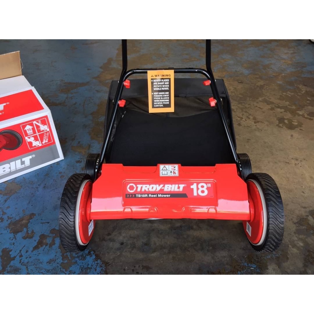 TROY-BILT รถตัดหญ้าแบบเข็น รถเข็นตัดหญ้าสนาม แบบไม่ใช้เครื่องยนต์ รุ่น 16 นิ้ว ไม่มีถุงเก็บหญ้า 18 นิ้ว มีถุงเก็บหญ้า