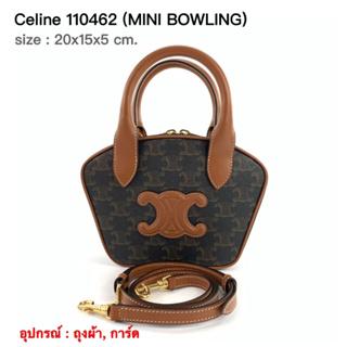 CELINE Mini Bowling crossbody bag ของแท้ 100% [ส่งฟรี]