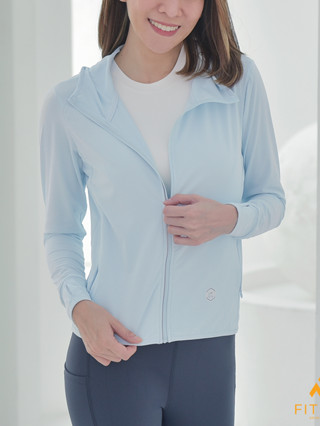 Airy Jacket เสื้อคลุมกันแดด UV เสื้อคลุมแขนยาวผู้หญิง มีฮู้ด มีซิป มีกระเป๋า ระบายอากาศดี ไม่ร้อน FitMeSportswear