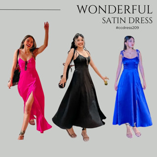 Wonderful Satin Dress [พร้อมส่ง] 💥ลด20%💥 เหลือ 472฿ จาก 590฿