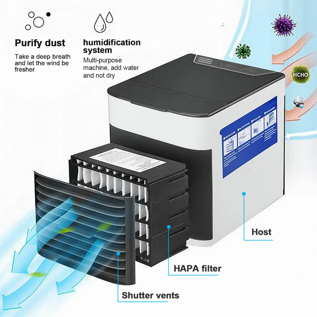 รับของภายใน-48h-แอร์เคลื่อนที่-พัดลม-พัดลมแอร์เย็นๆ-ไอเย็น-arctic-air-cooler-air-mini-เครื่องทำความเย็นมินิ-usb-แอร์พก