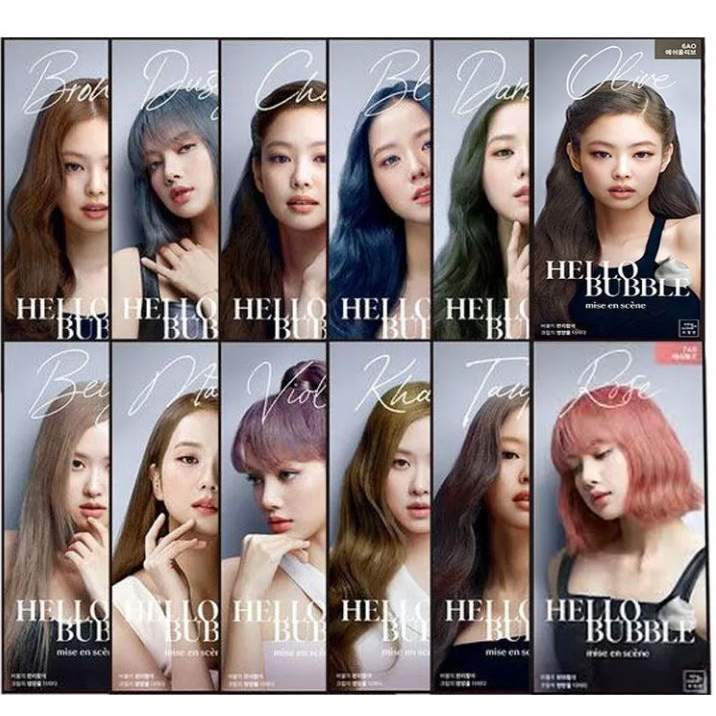 ภาพสินค้าพร้อมส่งทุกสี โฟมเปลี่ยนสีผม Mise en Scene Hello Bubble Foam Color โฟมเปลี่ยนสีผมสุดฮิตของสาวเกาหลี Mise En Scene X Blackpink Hello Bubble Foam Hair Color จากร้าน bandnamemakeup บน Shopee ภาพที่ 2