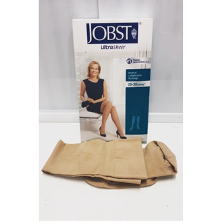 ถุงน่อง-jobst-ระดับเข่า-สีเบจ-บรรจุ-1-คู่-กล่อง-สวมใส่ป้องกันและบรรเทาภาวะเส้นเลือดขอด-แบรนด์ชั้นนำนำเข้าจากอเมริกา